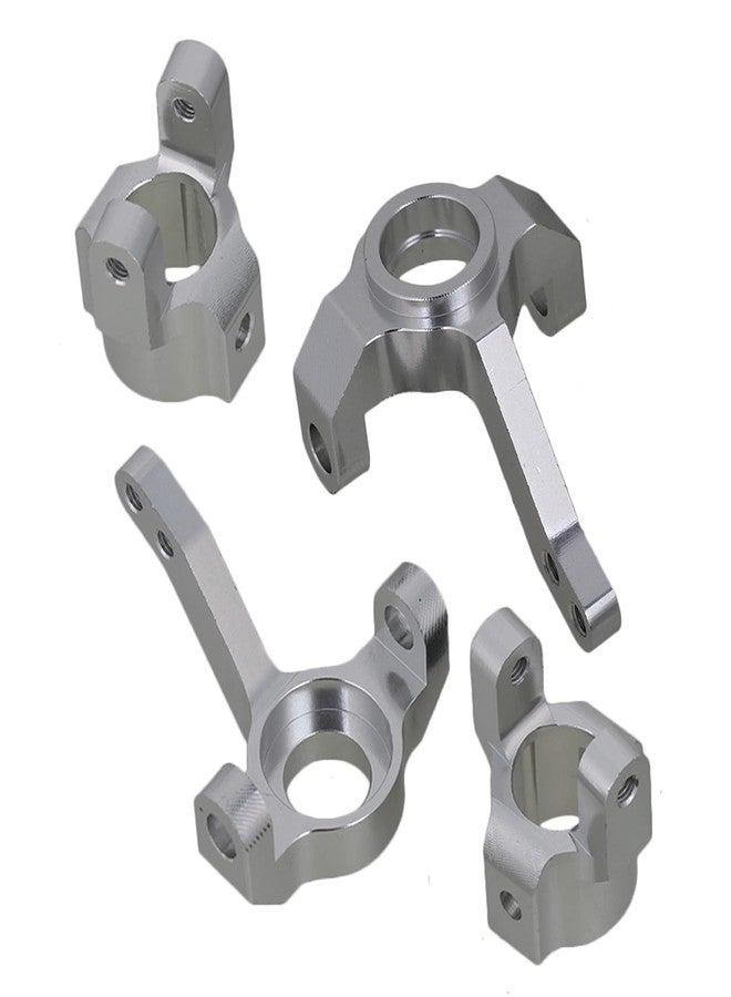 Mxfans Silver Al. Upgrade Parts SCX0002 C-Hub Carrier & AX30496 Steering Hub Carrier(L/R) Replacement for AXIAL RC1:10 Off Road Car Pack of 2 - Image 3